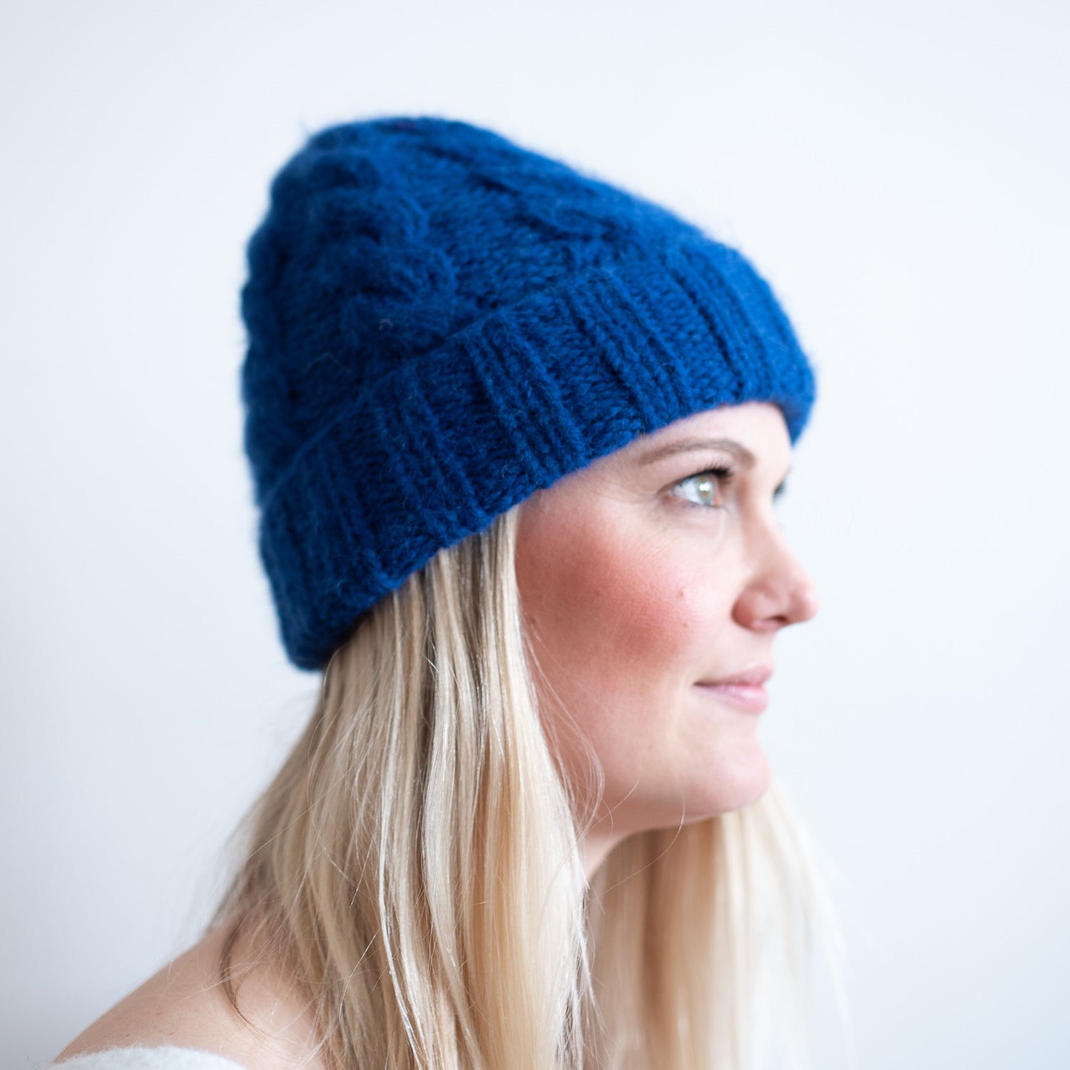 Livia Beanie, Blue Indigo