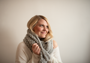 Candelaria Scarf, Light Gray